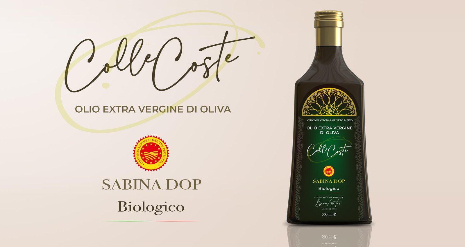 vendita olio Sabina DOP biologico al 100% antei mauro antico frantoio di oliveto sabino